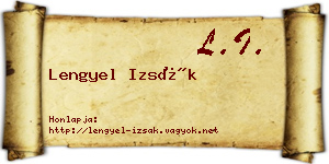 Lengyel Izsák névjegykártya
