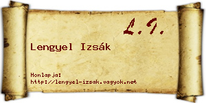 Lengyel Izsák névjegykártya